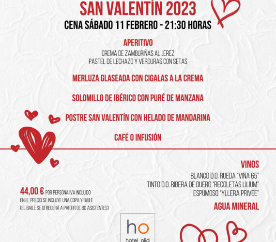 Enamórate de la gastronomía y el vino en Hotel Olid este San Valentín 2023
