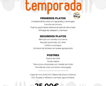 Apuesta por los productos locales en nuestro nuevo menú de temporada