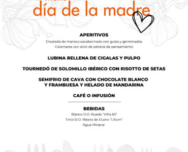 Un menú especial para celebrar el Día de la Madre en Hotel Olid