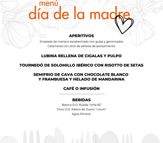 Un menú especial para celebrar el Día de la Madre en Hotel Olid