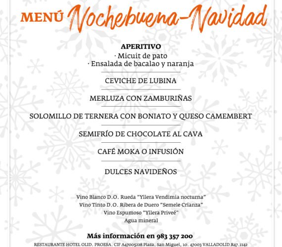 Descubre el sabor único de la Navidad con nuestro menú especial en Hotel Olid