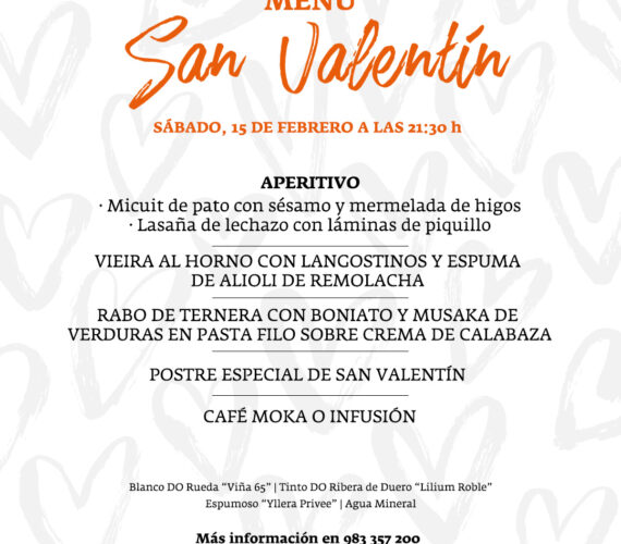 Vive un San Valentín inolvidable con nuestro menú especial en Hotel Olid