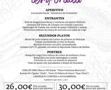 JORNADAS GASTRONÓMICAS CON PRODUCTOS DE TEMPORADA-ALIMENTOS DE VALLADOLID